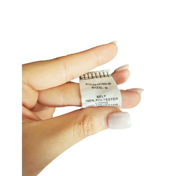 Dress Up Long Sleeve Jacquard Blouson Dress Green Dotted Flowy Boho Career Chic - Picture 6 of 7